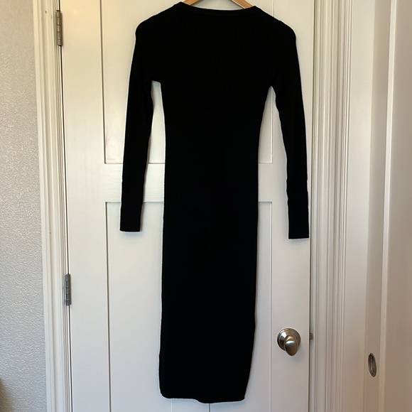 Henley Sweater Midi Dress - Picture 2 of 8